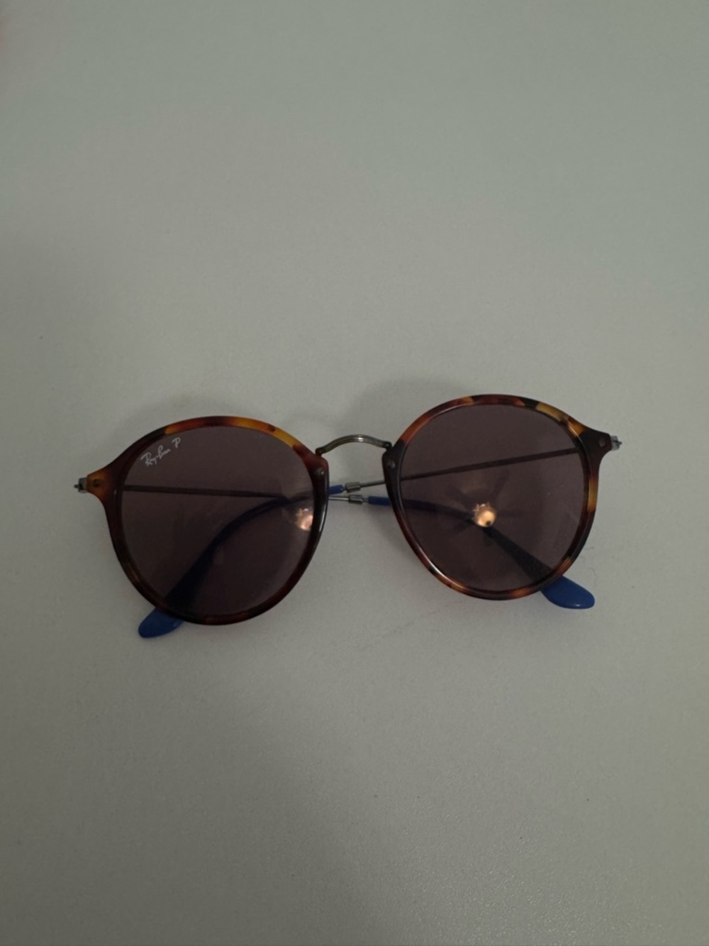 Ray-Ban Polarized Round Tortoiseshell Sunglasses - Brown Lenses